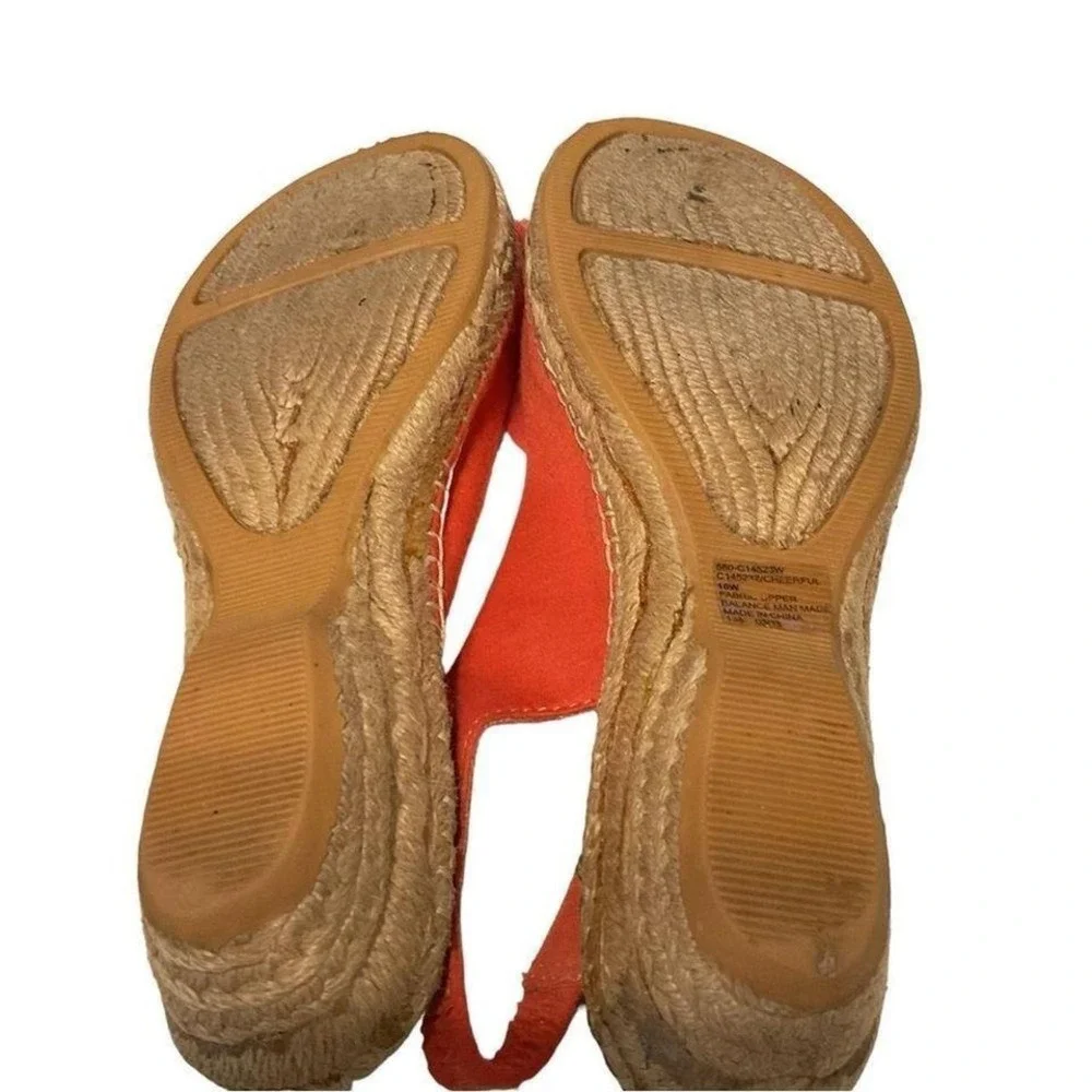 Cliffs By White‎ Mountain Camelot Sandals Womens 10 W Slingback Coral Pink